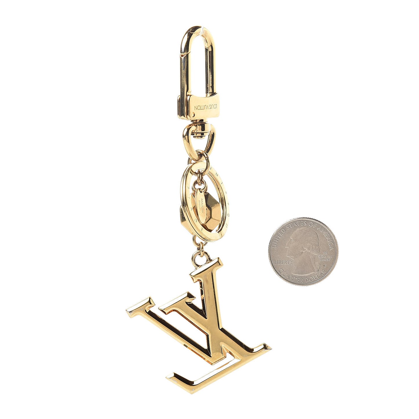 LV Facettes Bag Charm Key Holder Gold