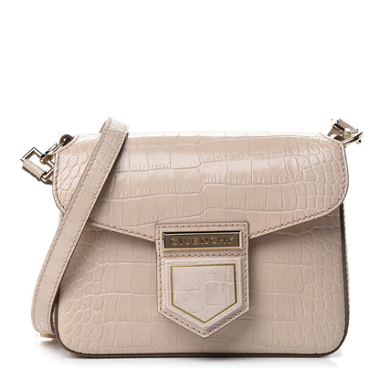 Givenchy Calfskin Crocodile Embossed Mini Nobile Shoulder Bag Nude Pink 1 of 11