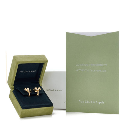 Van Cleef & Arpels 18K Yellow Gold Diamond Small Frivole Earrings 5 of 5