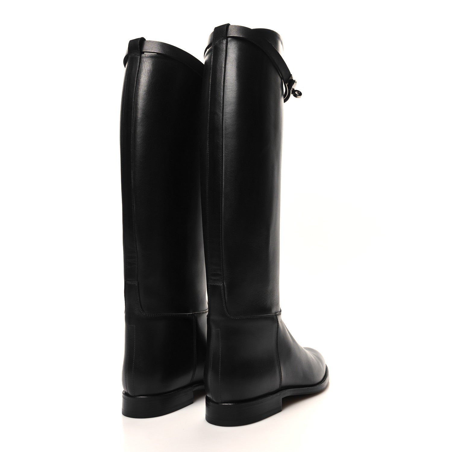 Hermes Box Kelly Jumping Boots 38 Black 4 of 9