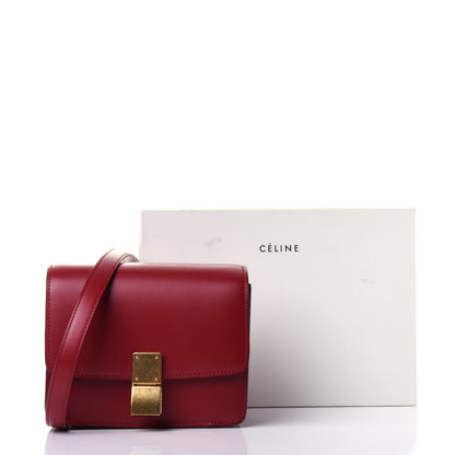 Celine Box Calfskin Small Classic Box Flap Bag Red 10 of 10
