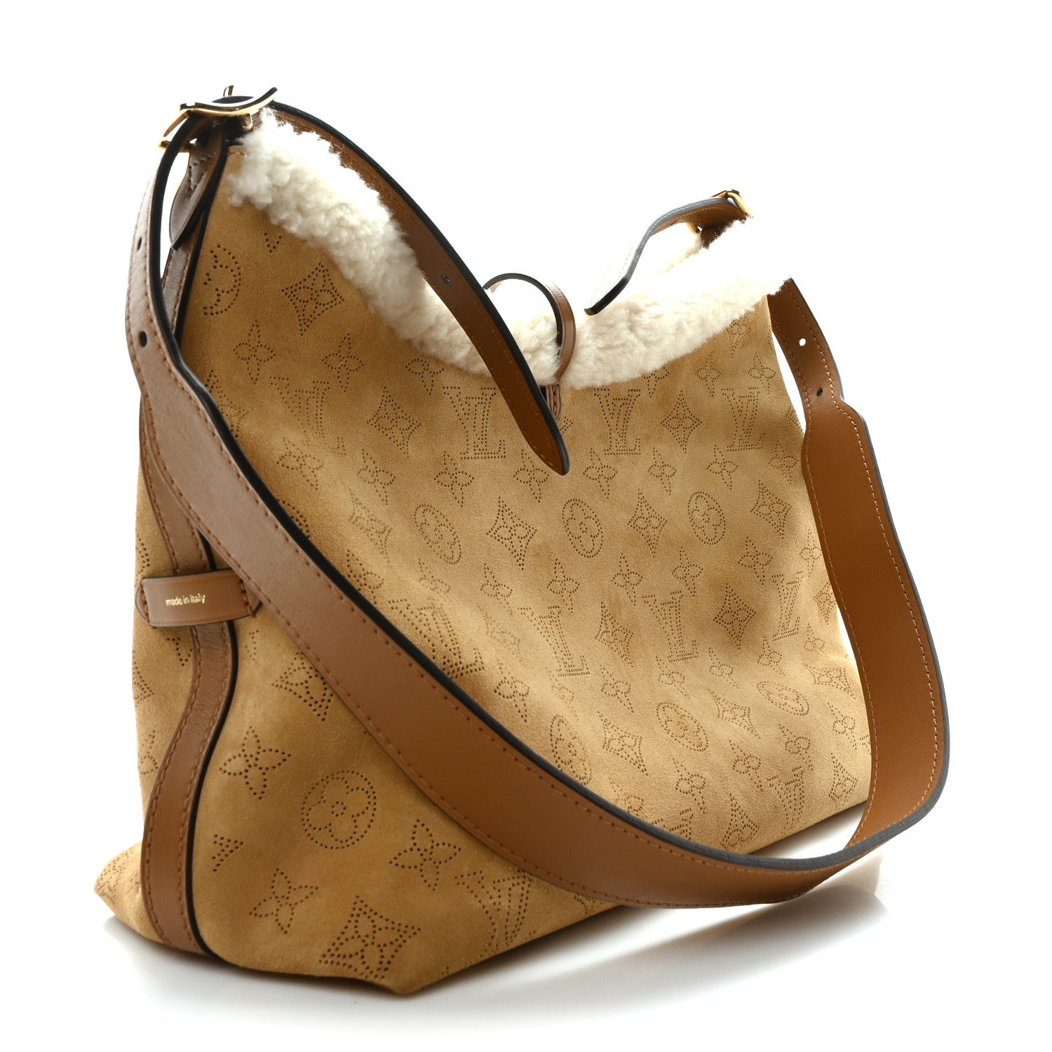 Louis Vuitton Suede Mahina CarryAll PM Beige 4 of 11