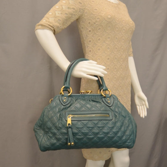 Quilted Leather Stam Topaz
