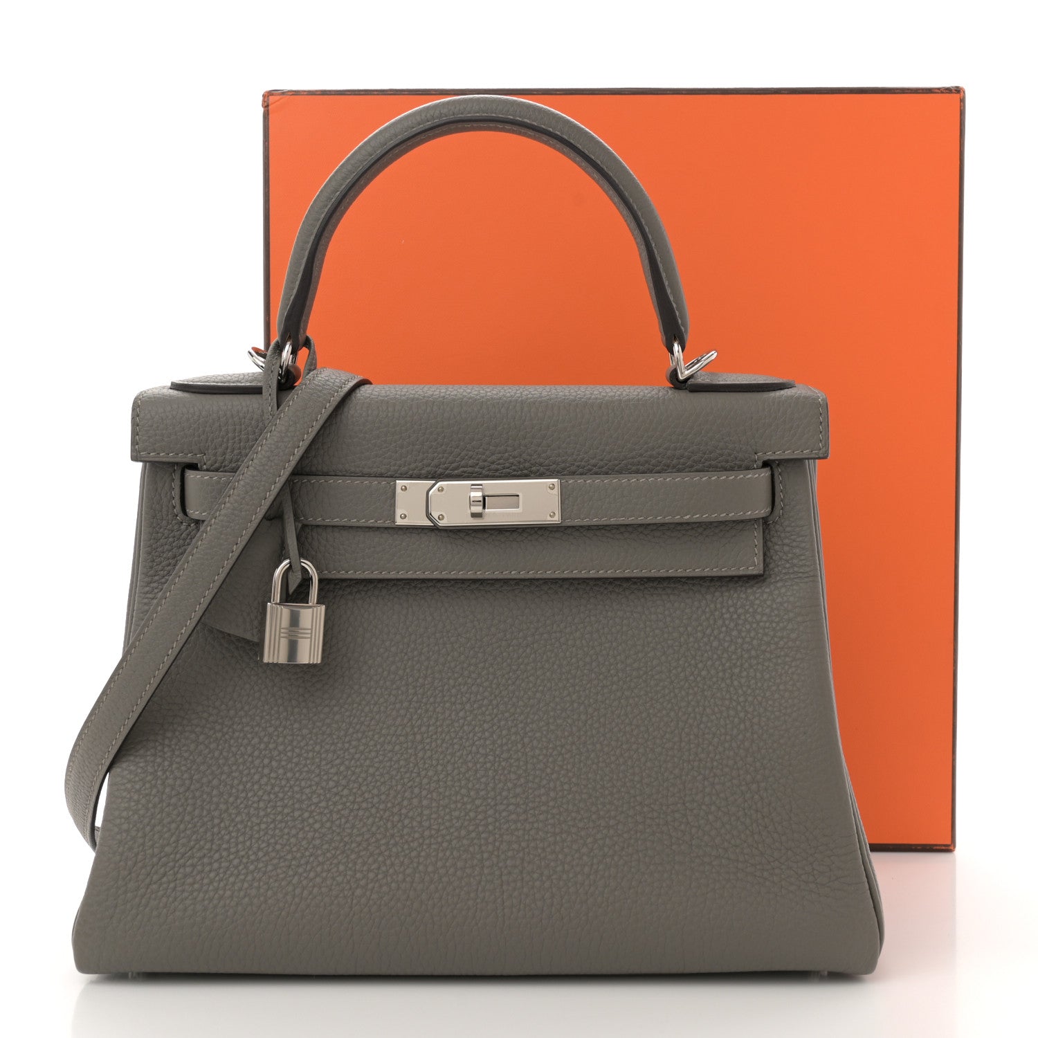 Hermes Togo Kelly Retourne 28 Gris Meyer 11 of 11