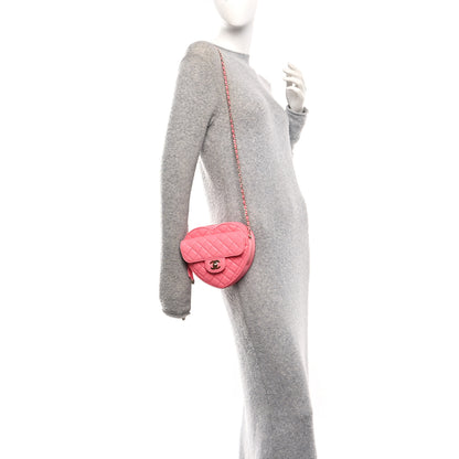 Chanel Lambskin Quilted Large CC In Love Heart Bag Pink 2 of 9