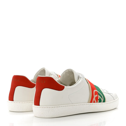 Gucci Calfskin Web Interlocking G Mens Ace Sneakers 8.5 White 4 of 8