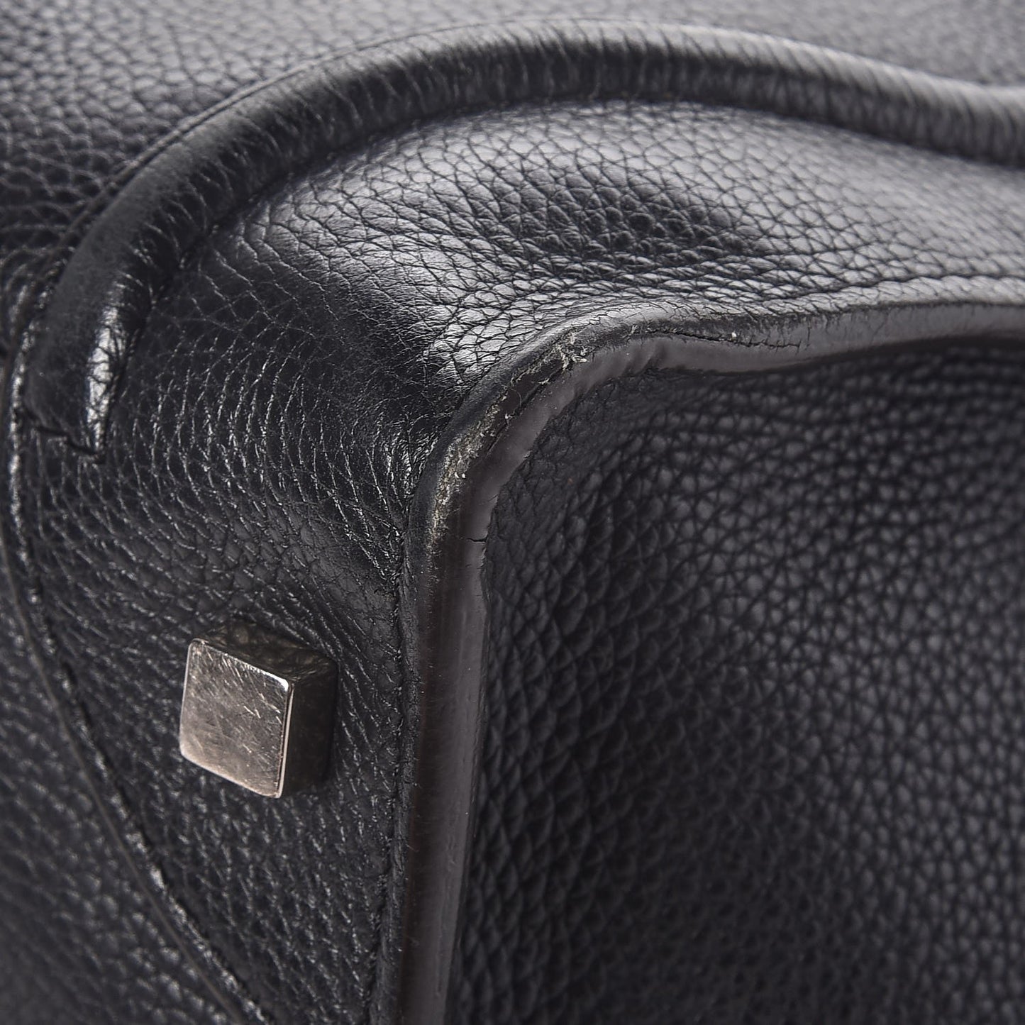 Drummed Calfskin Mini Luggage Black