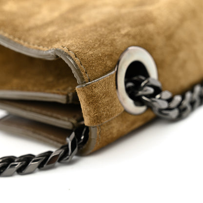 Jimmy Choo Suede Patent Mini Rebel Crossbody Brown 14 of 16