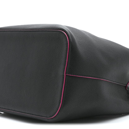 Louis Vuitton Calfskin Lockme Bucket Black 10 of 10