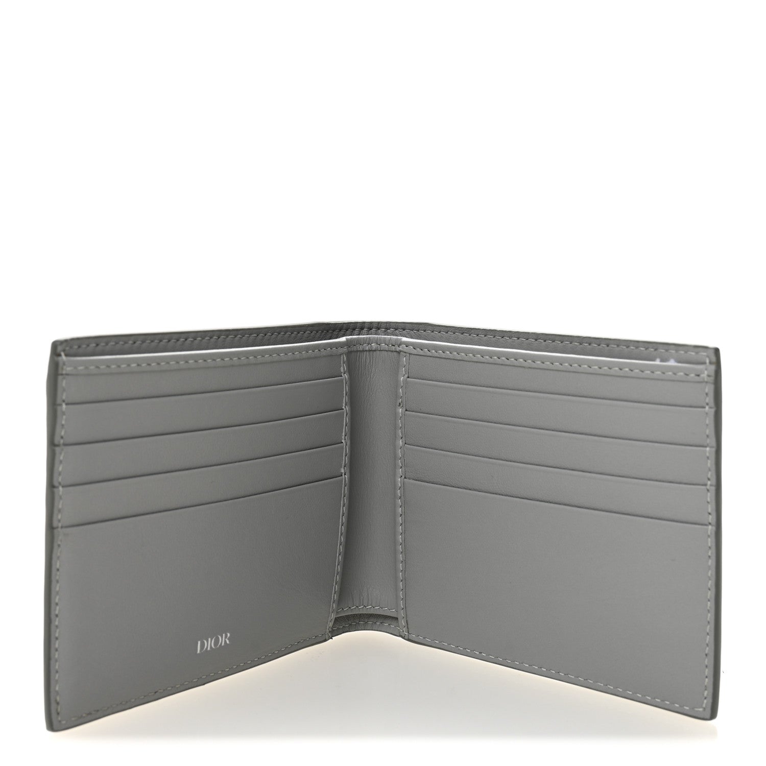 Christian Dior Coated Canvas Calfskin CD Diamond Bifold Wallet