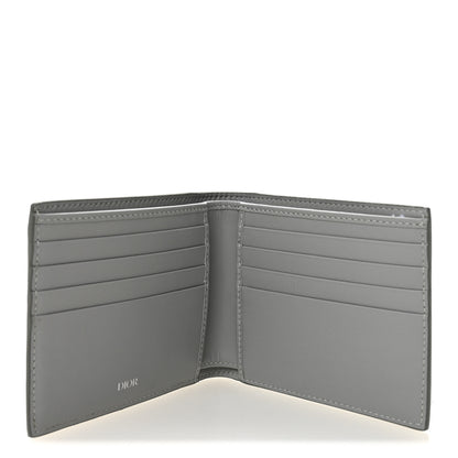 Christian Dior Coated Canvas Calfskin CD Diamond Bifold Wallet Grey 5 of 7