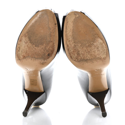 Louis Vuitton Patent Calfskin Oh Really Peep Toe Pumps 38.5 Amarante 6 of 12