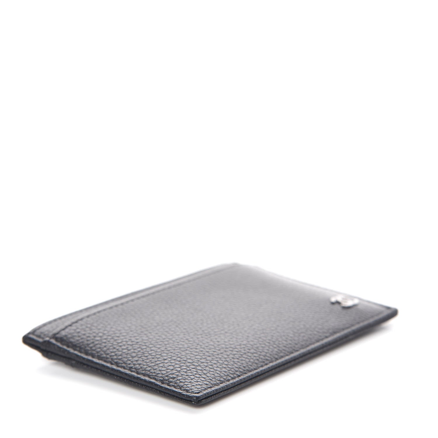 Chanel Grained Calfskin CC Card Holder Black 4 of 8