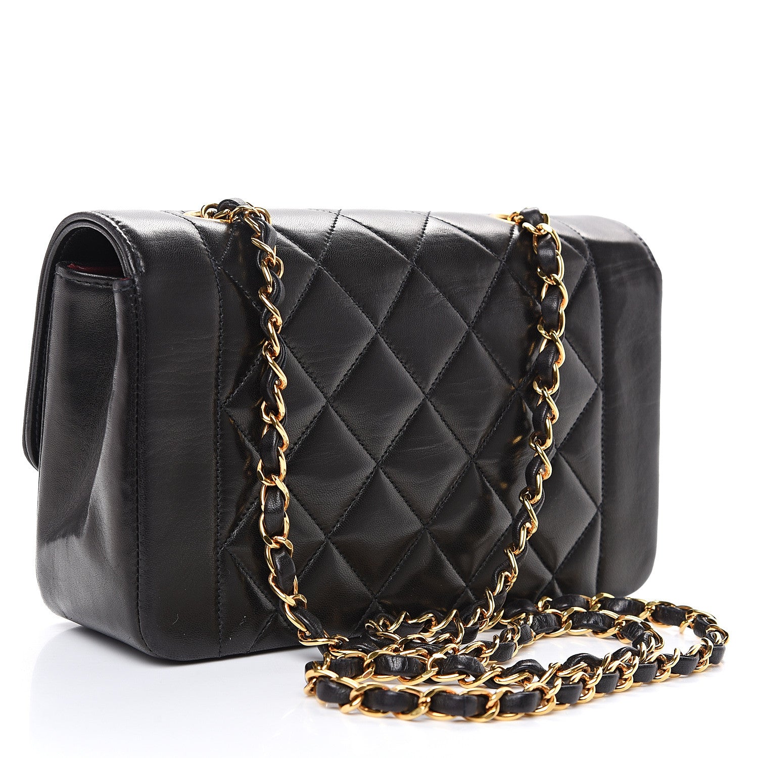 Chanel Lambskin Quilted Small Single Flap Black 2 of 12