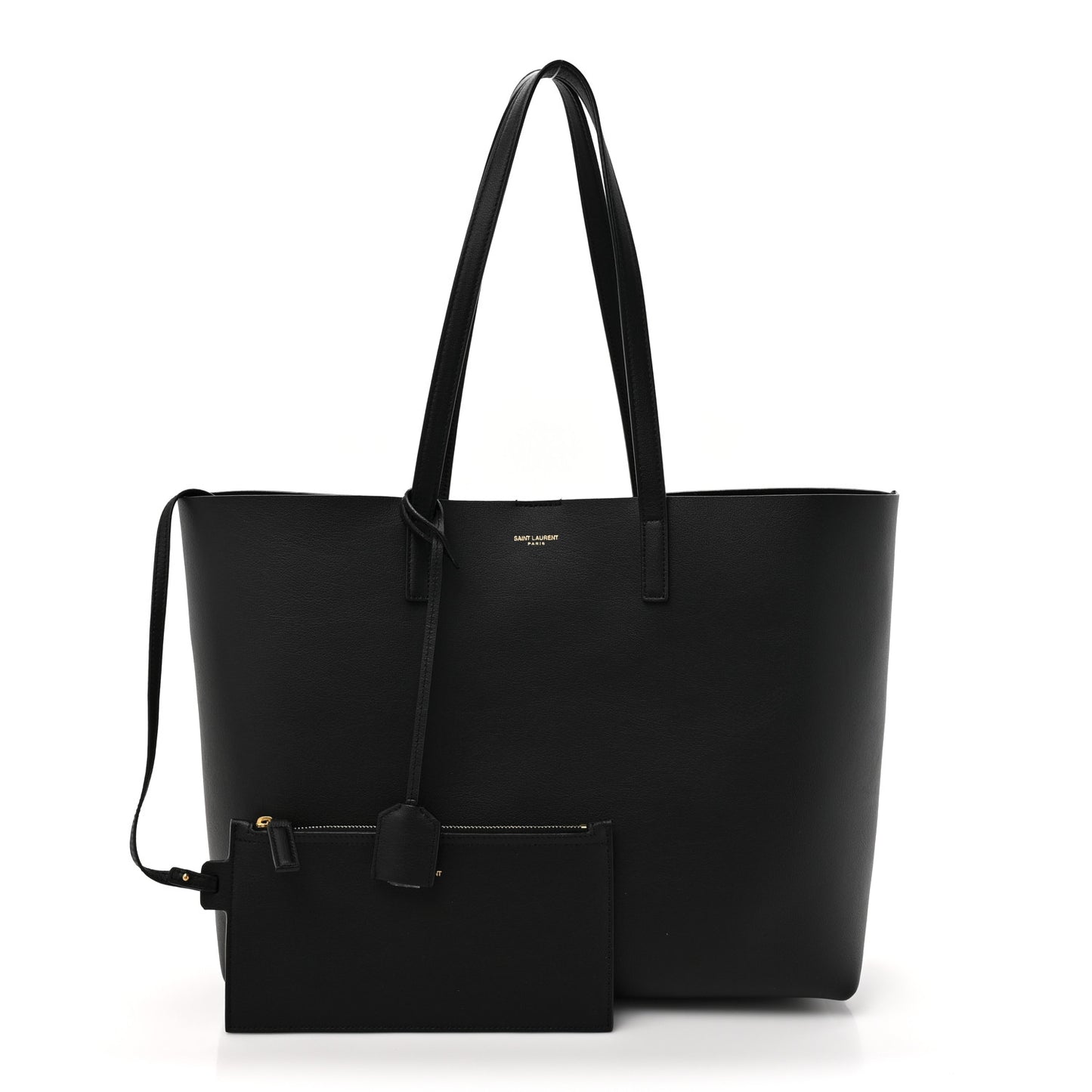 Calfskin Large Shopping Tote Black