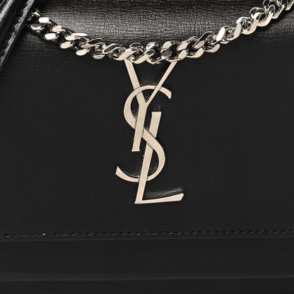 Saint Laurent Calfskin Monogram Sunset Chain Wallet Black 9 of 12