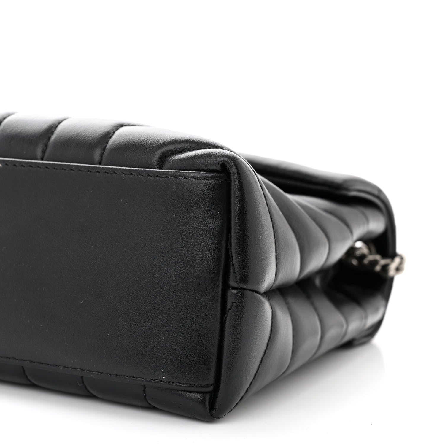Saint Laurent Calfskin Y Quilted Monogram Small Loulou Chain Satchel Black 10 of 10
