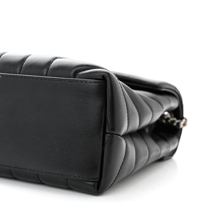 Saint Laurent Calfskin Y Quilted Monogram Small Loulou Chain Satchel Black 10 of 10
