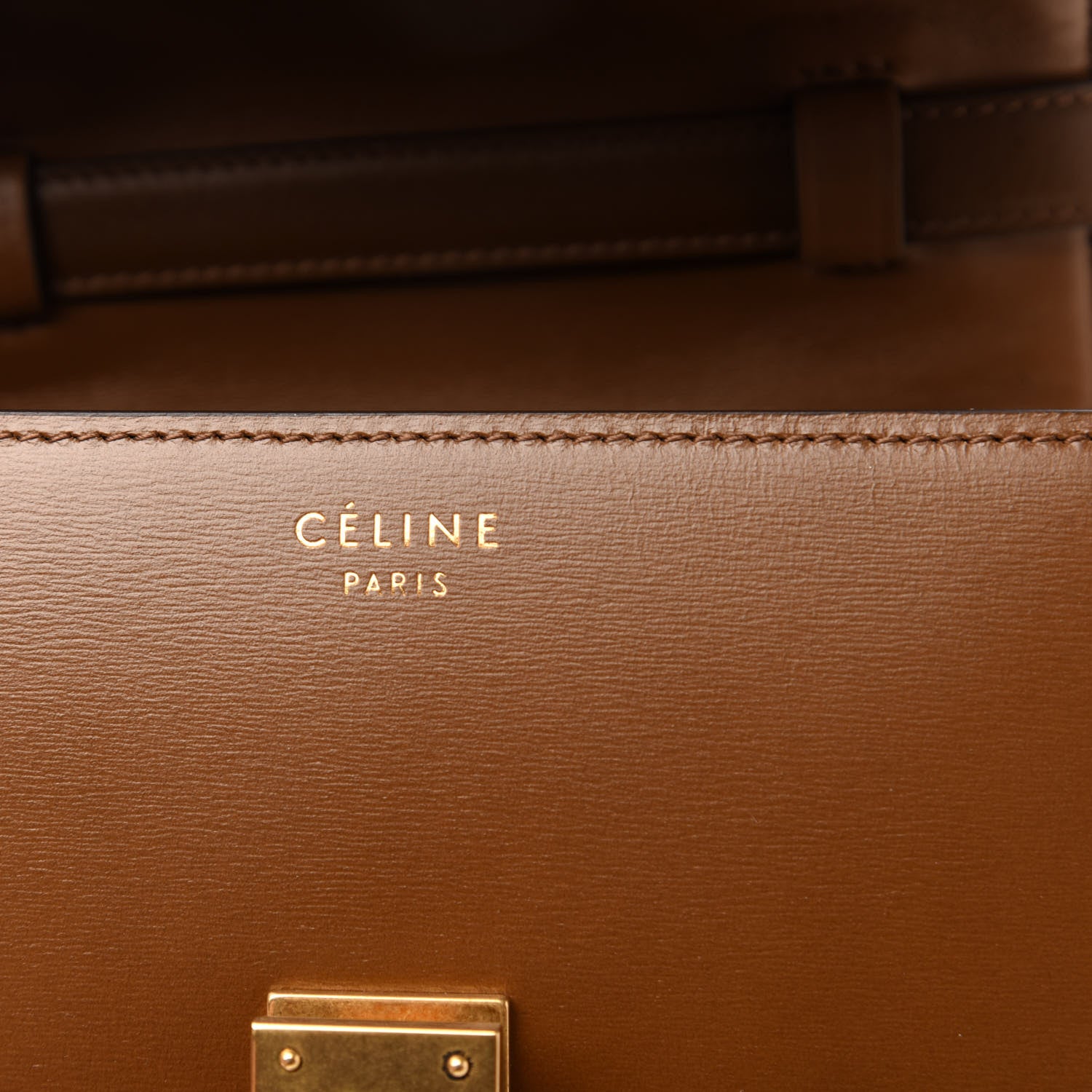Celine Box Calfskin Small Classic Box Bag Camel 8 of 10