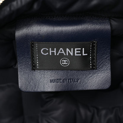 Chanel Nylon Embossed Doudoune Backpack Silver 6 of 11