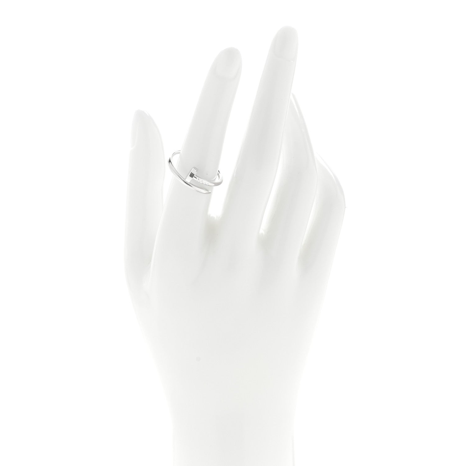 Cartier 18K White Gold Small Juste Un Clou Ring 54 7 2 of 5