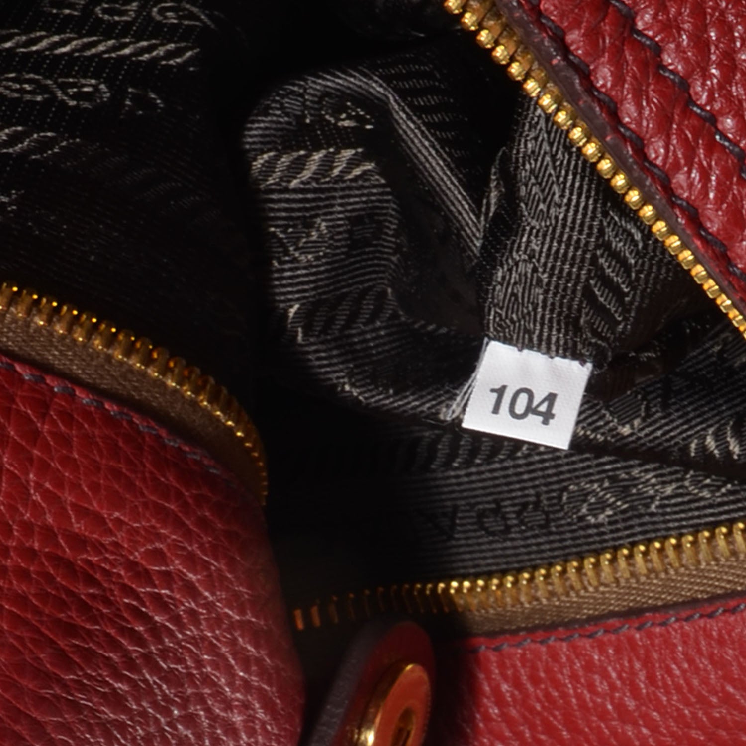 Prada Vitello Daino Shoulder Bag Rubino 9 of 11