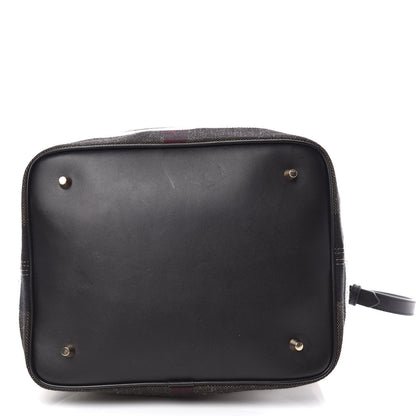 Burberry Canvas Mega Check Medium Ashby Hobo Black 11 of 12