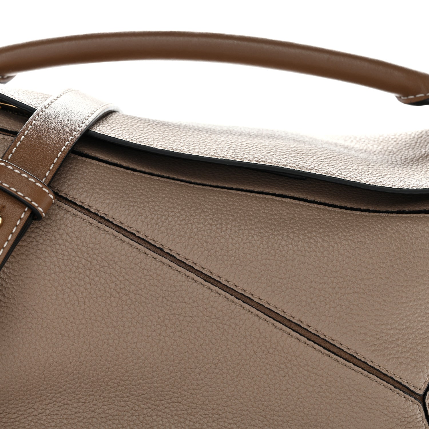 Loewe Grained Calfskin Small Puzzle Bag Sand Mink 9 of 13