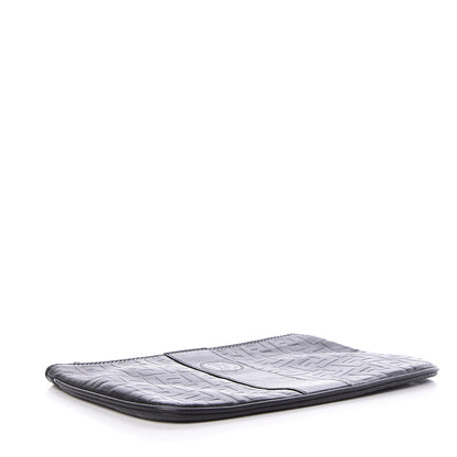 Fendi Calfskin FF Embossed Pouch Black 4 of 11