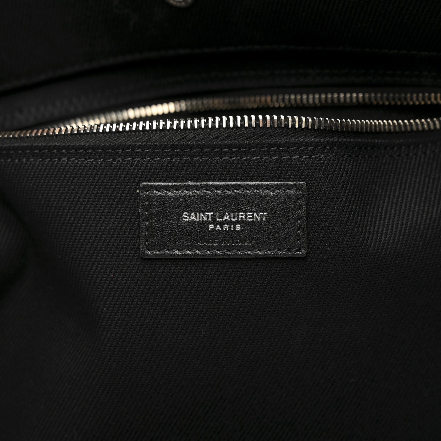 Linen Calfskin Rive Gauche Tote Black