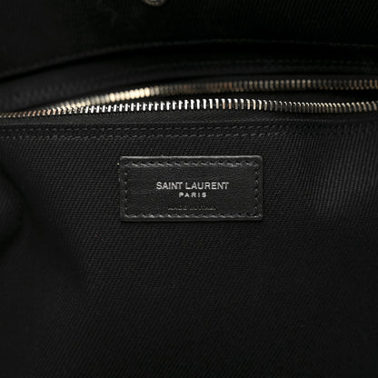 Saint Laurent Linen Calfskin Rive Gauche Tote Black 6 of 12