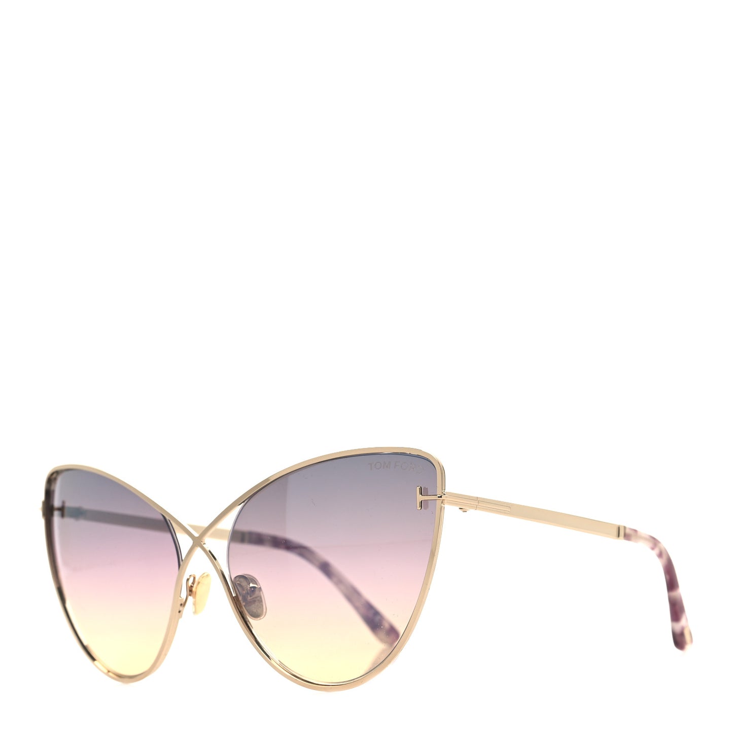 Metal Leila Cat Eye Sunglasses TF786 Gold