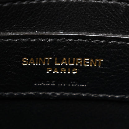 Saint Laurent Calfskin Y Quilted Monogram Small Loulou Chain Satchel Black 7 of 11