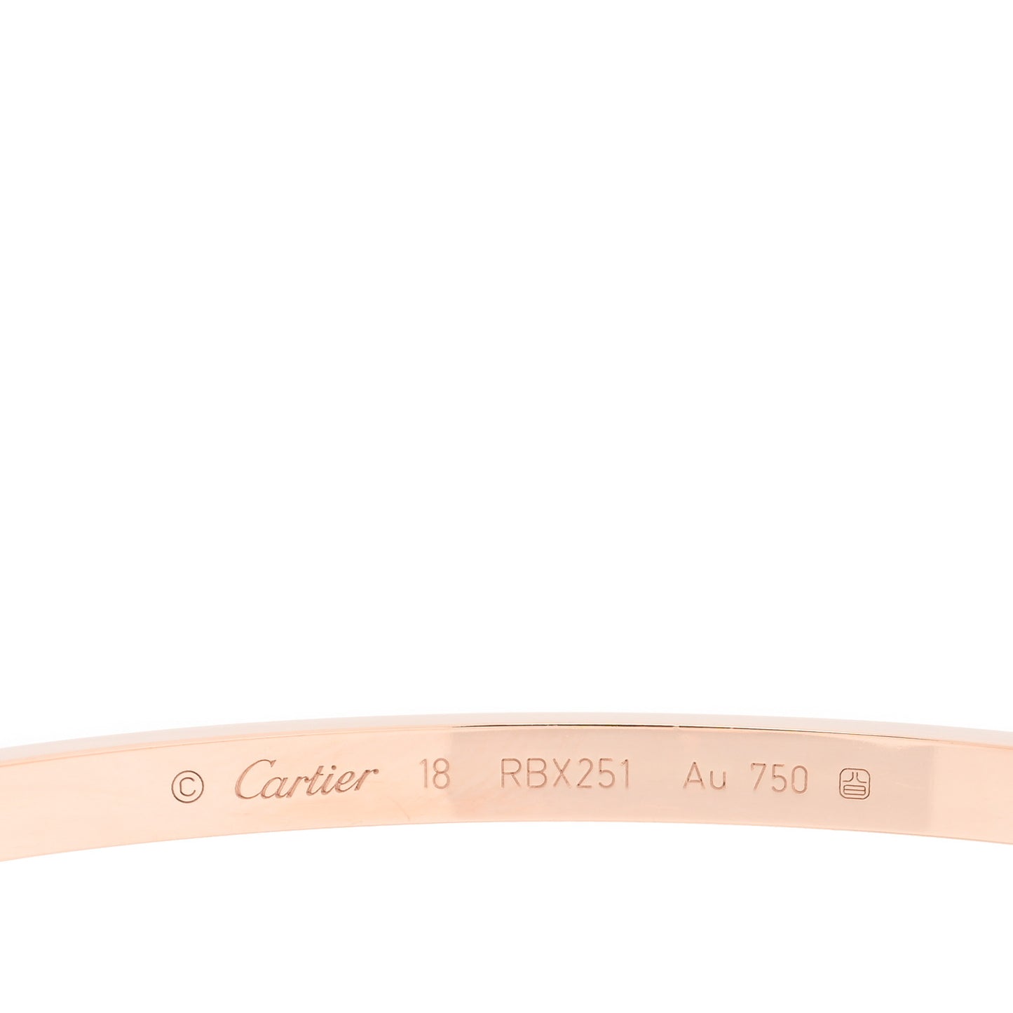 18K Pink Gold Small LOVE Bracelet 17
