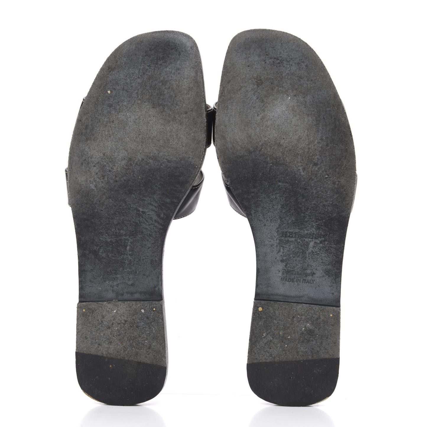 Box Calfskin Oran Sandals 37.5 Black