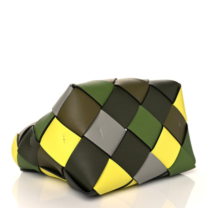 Loewe Calfskin Small Woven Basket Surplus Bag Green 4 of 10