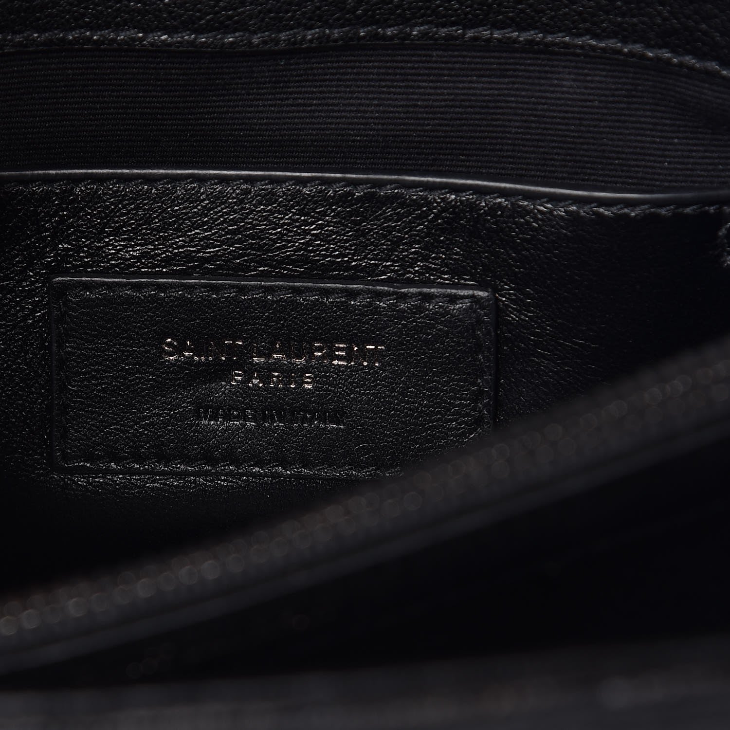 Saint Laurent Sheepskin Matelasse Chevron Monogram Medium College Bag Black 8 of 10