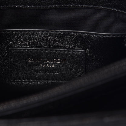 Saint Laurent Sheepskin Matelasse Chevron Monogram Medium College Bag Black 8 of 10