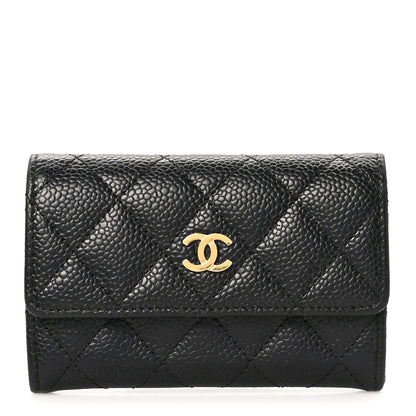 Chanel Caviar Quilted Flap Card Holder Wallet Black 1 of 10