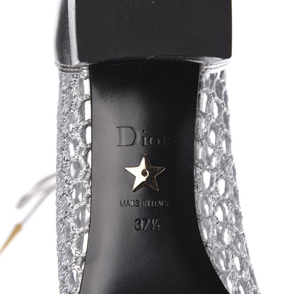 Christian Dior Laminated Lambskin Resille Naughtily-D 30mm Ankle Boots 37.5 Silver 6 of 9
