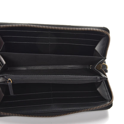 Gucci Calfskin Matelasse GG Marmont Zip Around Wallet Black 5 of 7