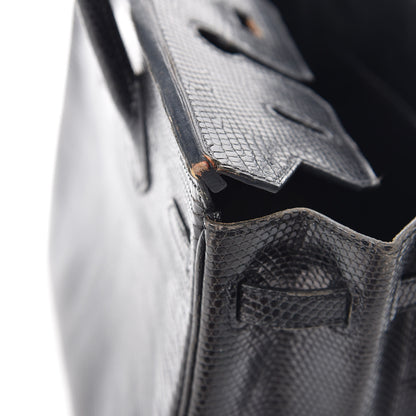 Hermes Lizard Birkin 25 Black 43 of 50