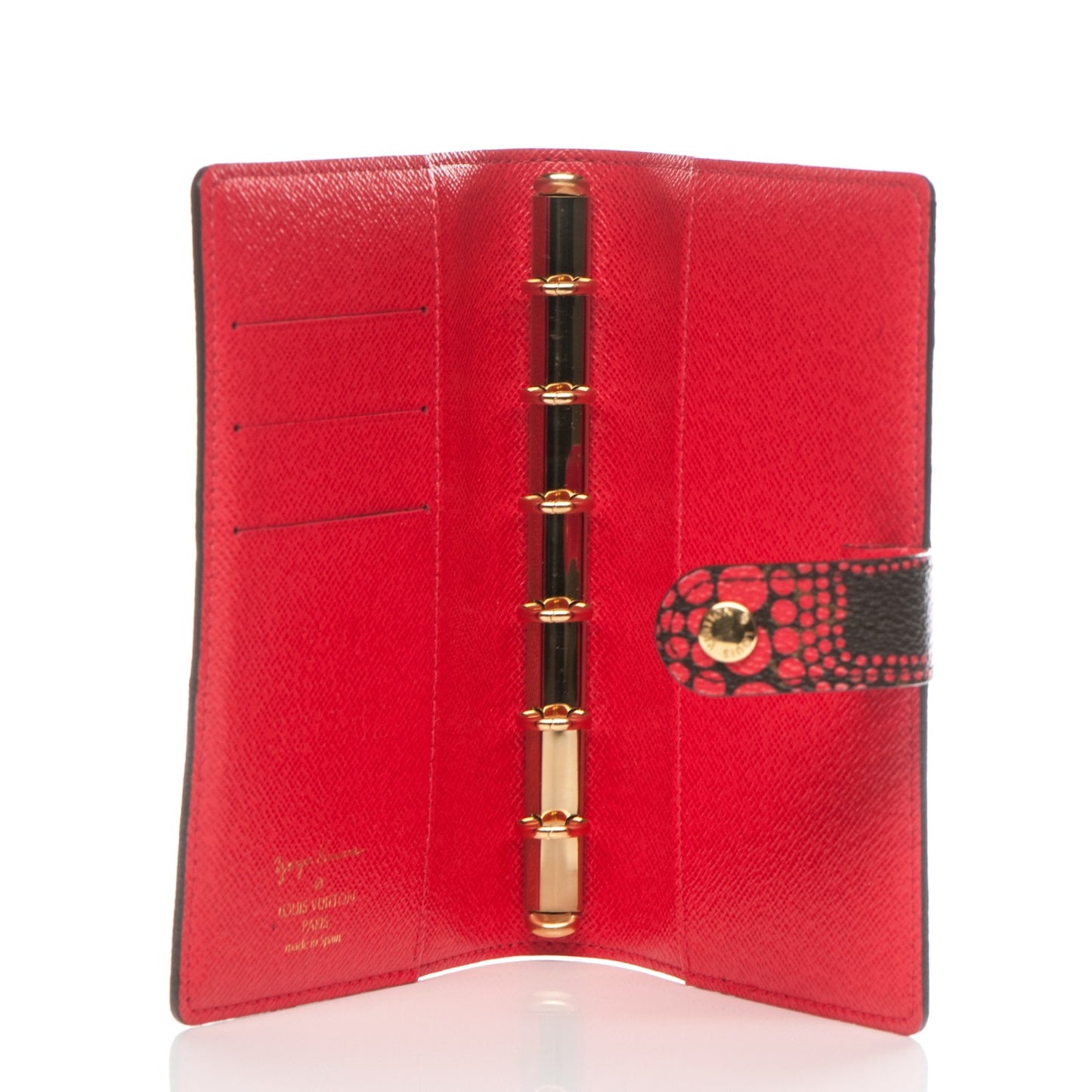 Monogram Kusama Town Small Ring Agenda Cover Red