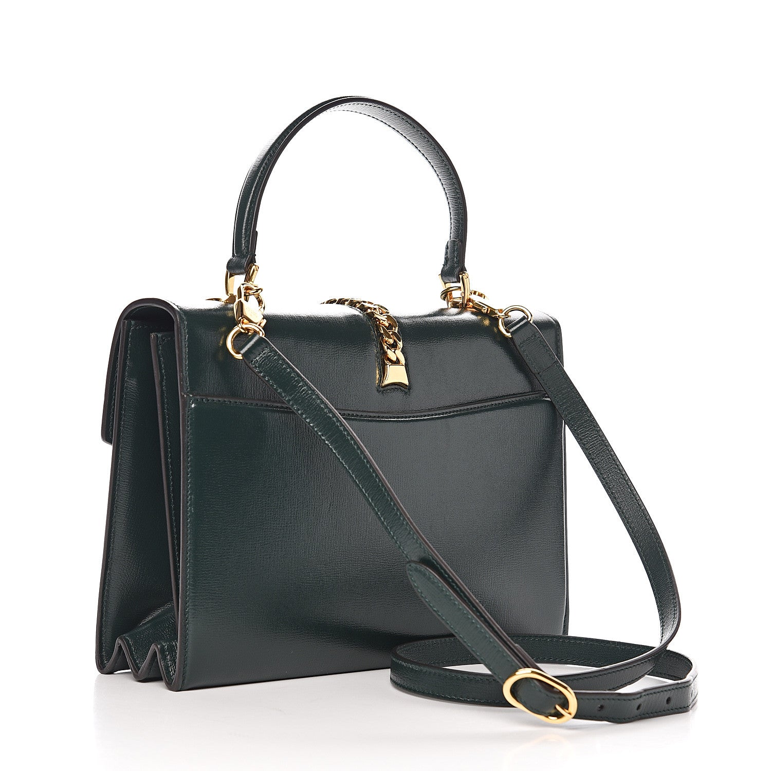 Gucci Azalea Calfskin Small Sylvie 1969 Top Handle Bag Green 2 of 13
