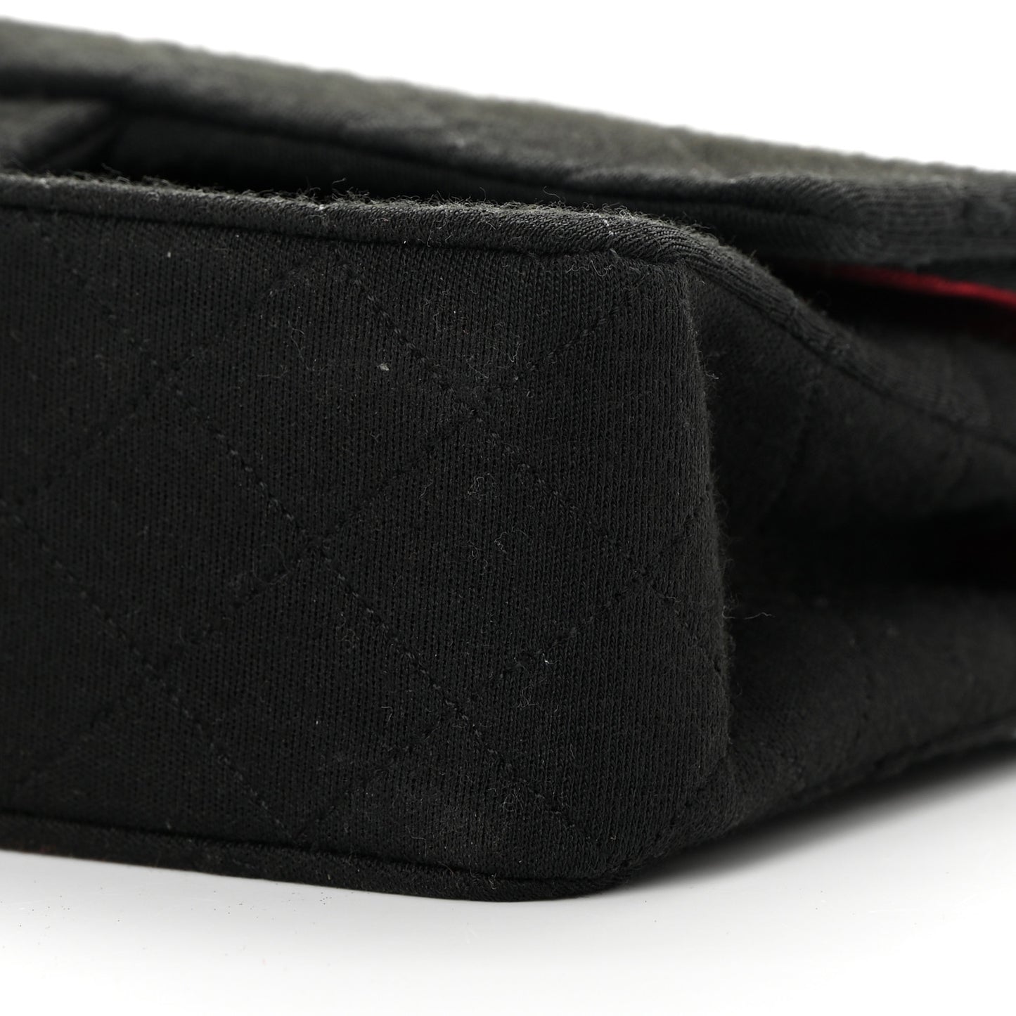 Jersey Quilted Small Double Flap Black