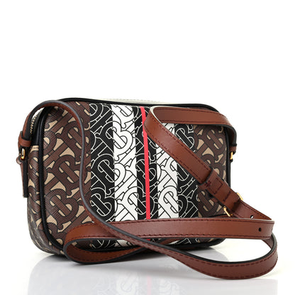 Burberry E-Canvas Monogram Stripe Camera Bag Bridle Brown 2 of 4