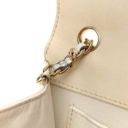 Chanel Lambskin Stitched Small Single Flap White 13 of 17