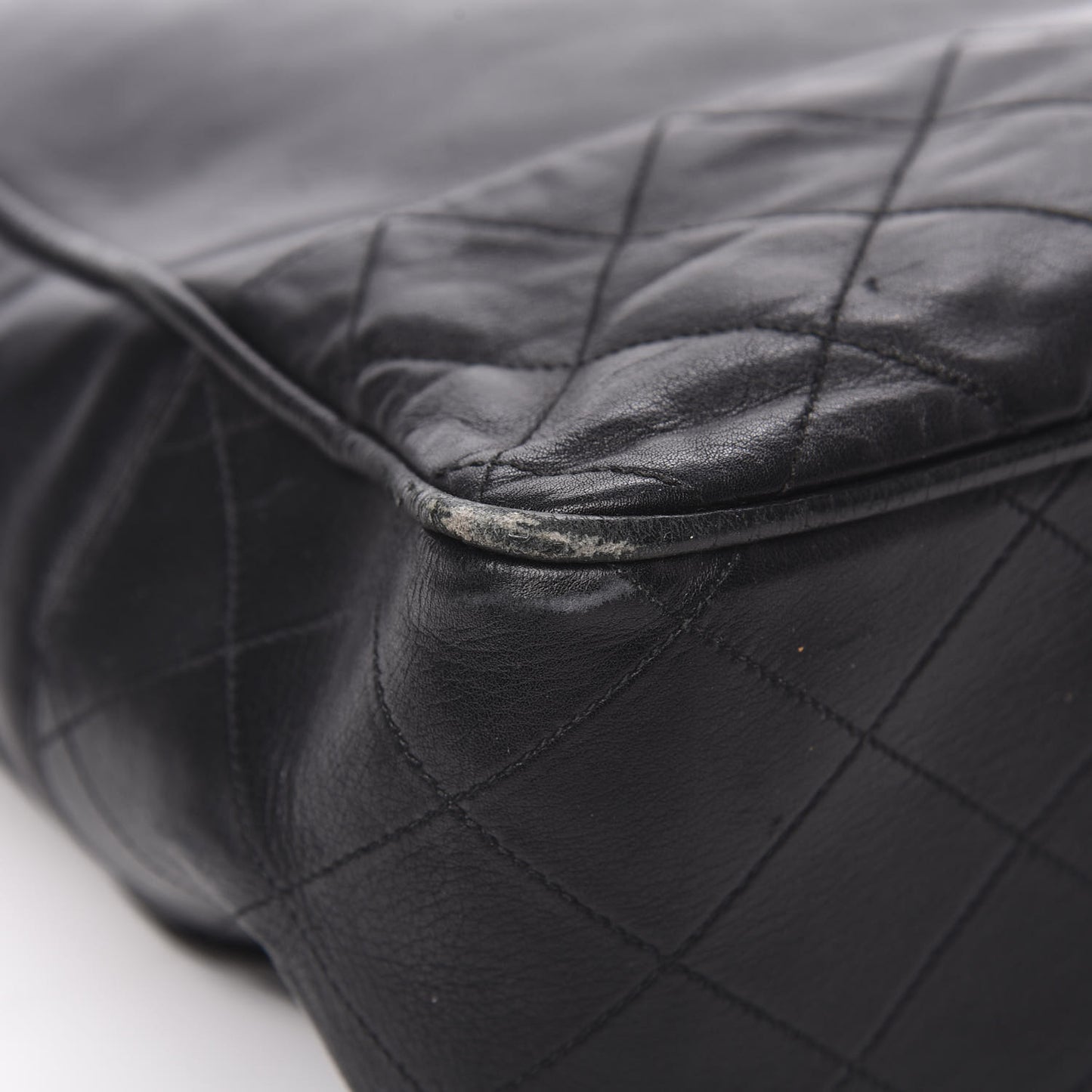 Lambskin Quilted Shoulder Bag Black