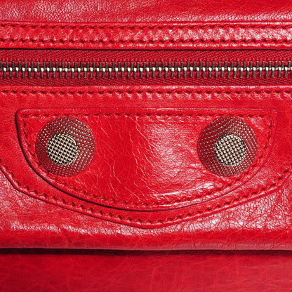 Balenciaga Chevre Giant 21 Silver Hardware Envelope Clutch Tomate 8 of 9