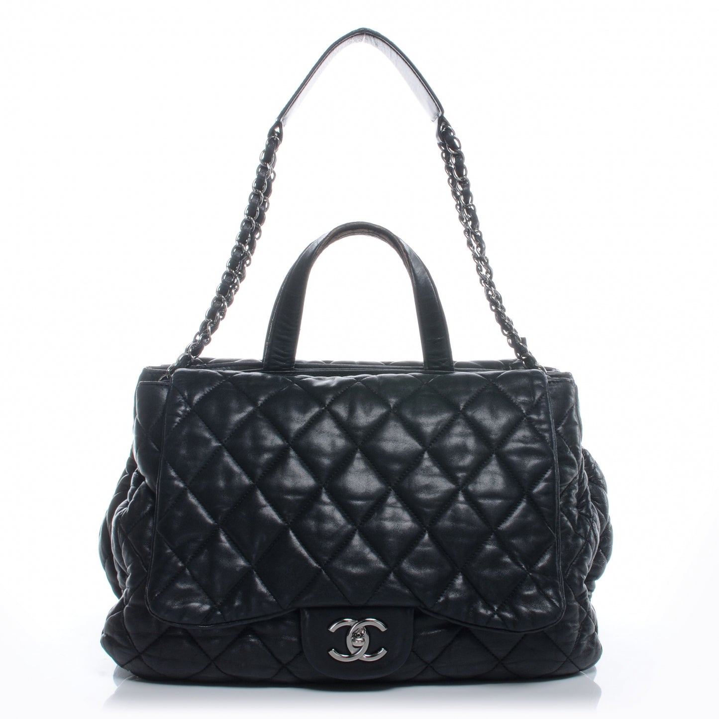 Lambskin Quilted Chanel 3 Maxi Tote Black